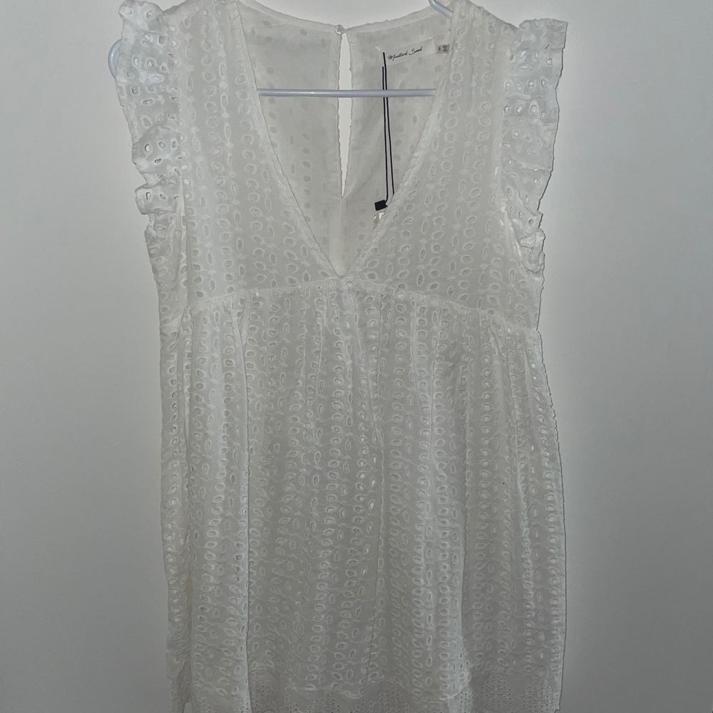 NWT Mustard Seed white eyelet romper